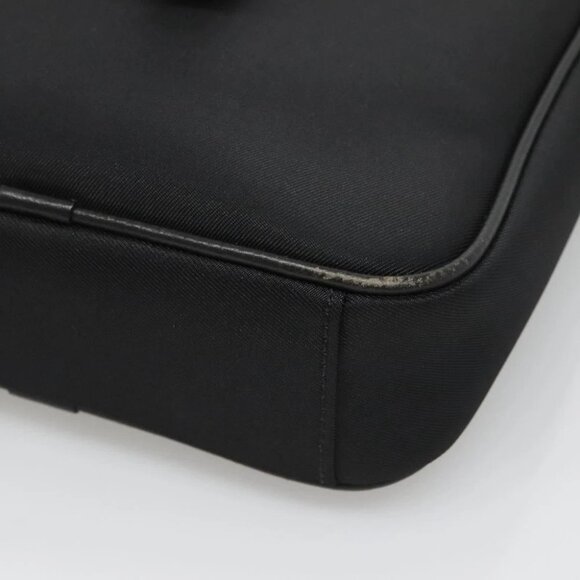 BURBERRY Shoulder Bag Nylon Black Silver Auth sw747 - Picture 10 of 14